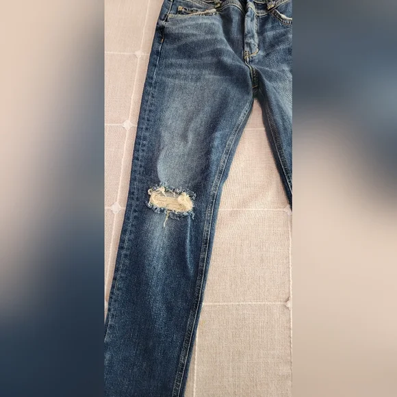 Pilcro Anthropologie Distressed Straight Jeans Women’s 27x26 Blue Denim - Picture 5 of 9